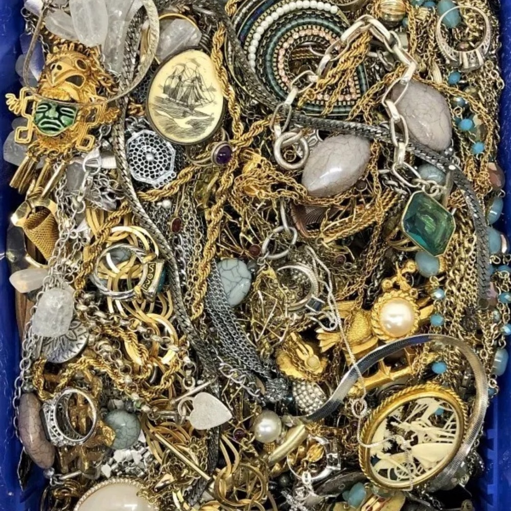 3 pound LB tangled jewelry- TREASURE HUNT for chains and more..